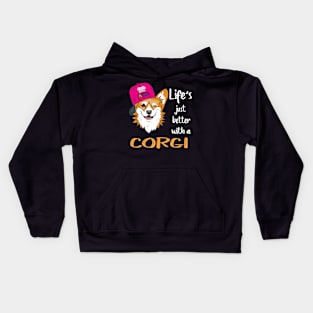 Life'S Just Better With a Corgi (196) Kids Hoodie